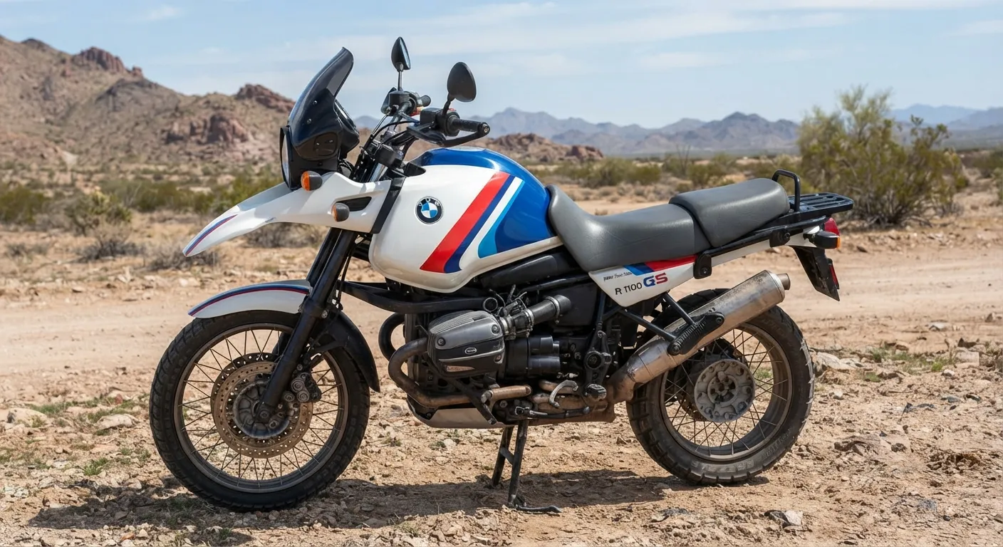 Wenn KI beim Farbkonzept hilft: Eine R 1100 GS im Paris-Dakar-Look