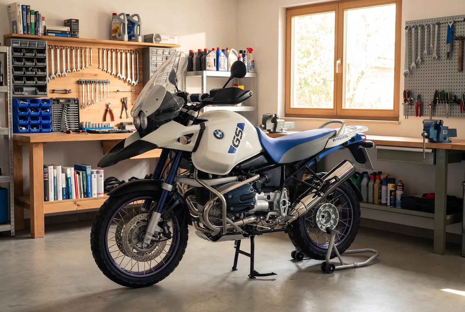 Ein Forumsmitglied hat das 24 Jahre alte Fahrwerk seiner R 1150 GS Adventure durch Touratech Suspension Level2 ersetzt. Was ein Fahrwerkstausch bei der Klassikerin bringt und worauf du achten solltest.